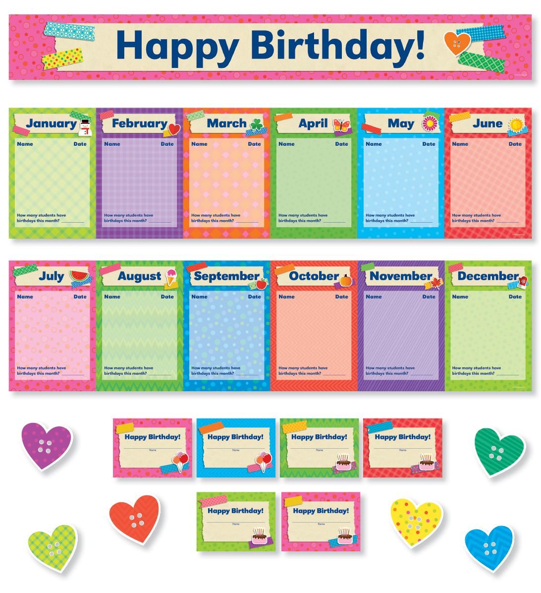Tape It Up! Birthdays Mini Bulletin Board