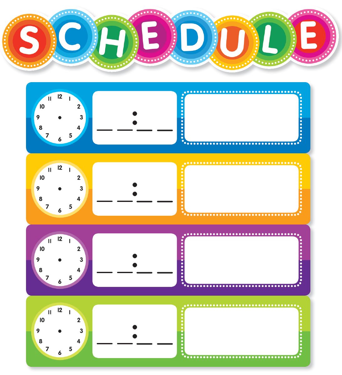 Color Your Classroom: Schedule Mini Bulletin Board