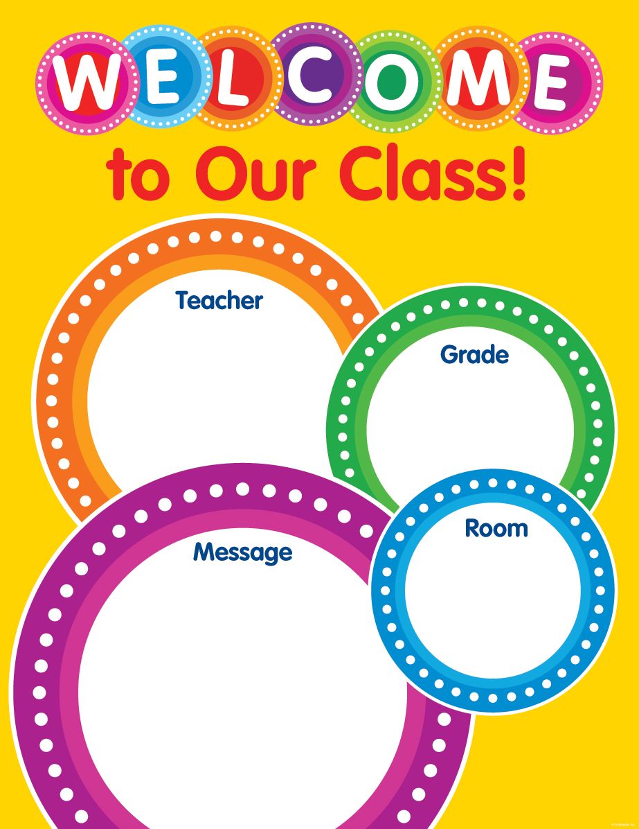 Color Your Classroom: Welcome Chart