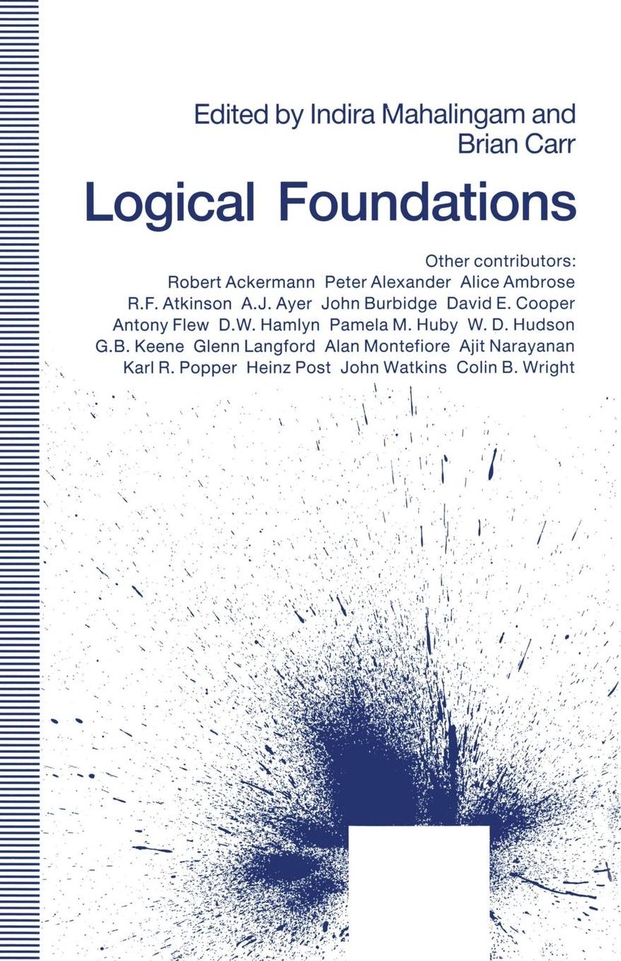 Logical Foundations: Essays in Honor of D. J. O'Connor