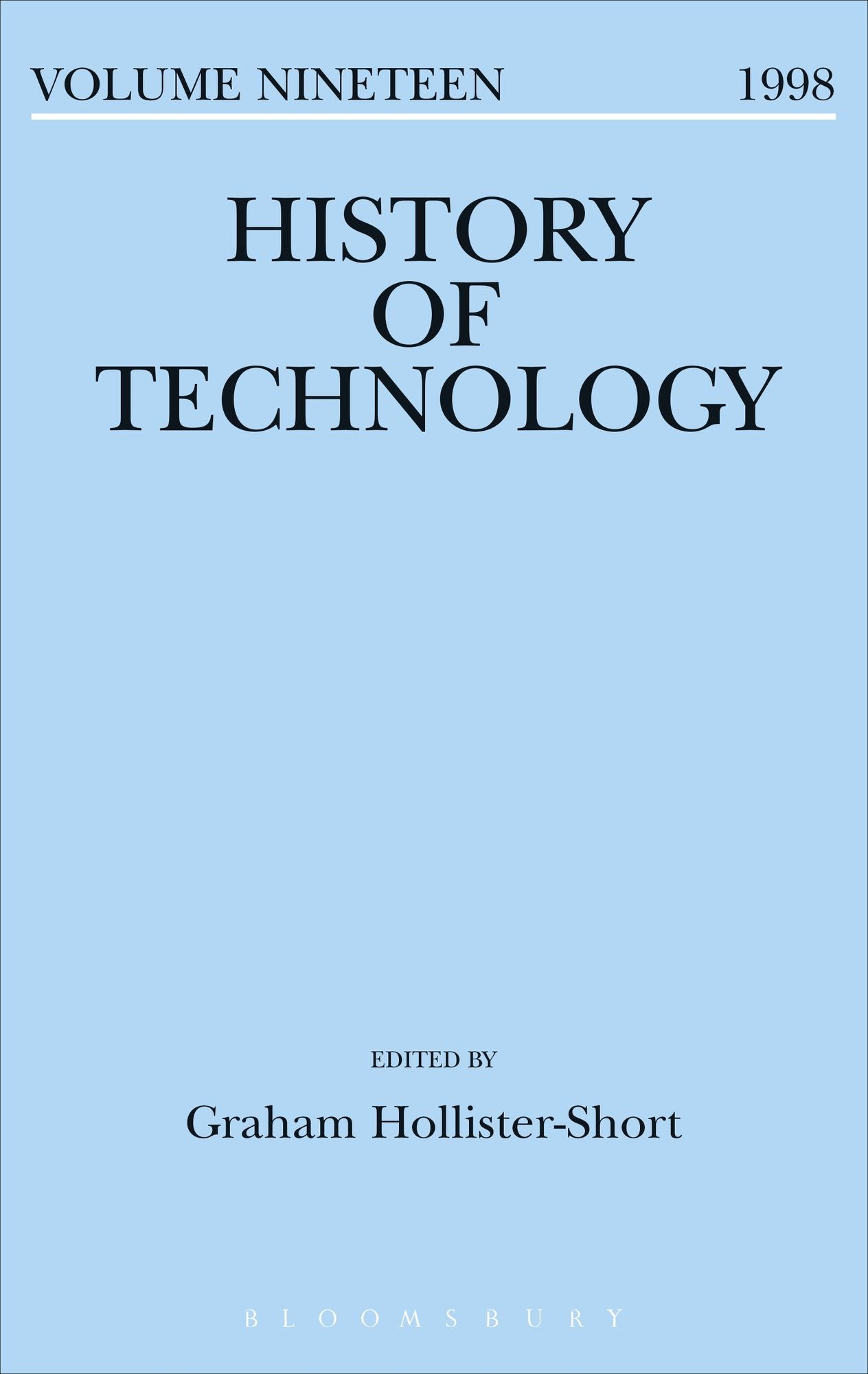 History of Technology Volume 19