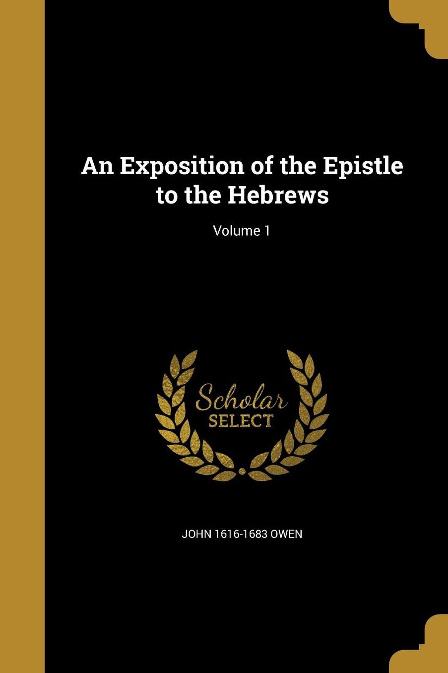 An Exposition of the Epistle to the Hebrews; Volume 1