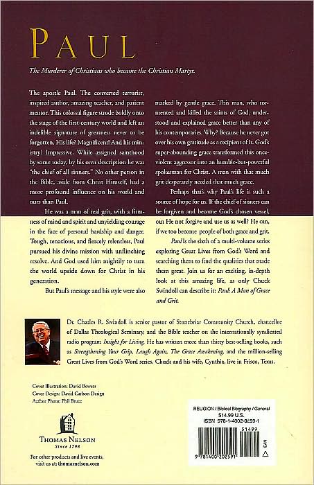 Paul: A Man of Grace and Grit (Great Lives Series)