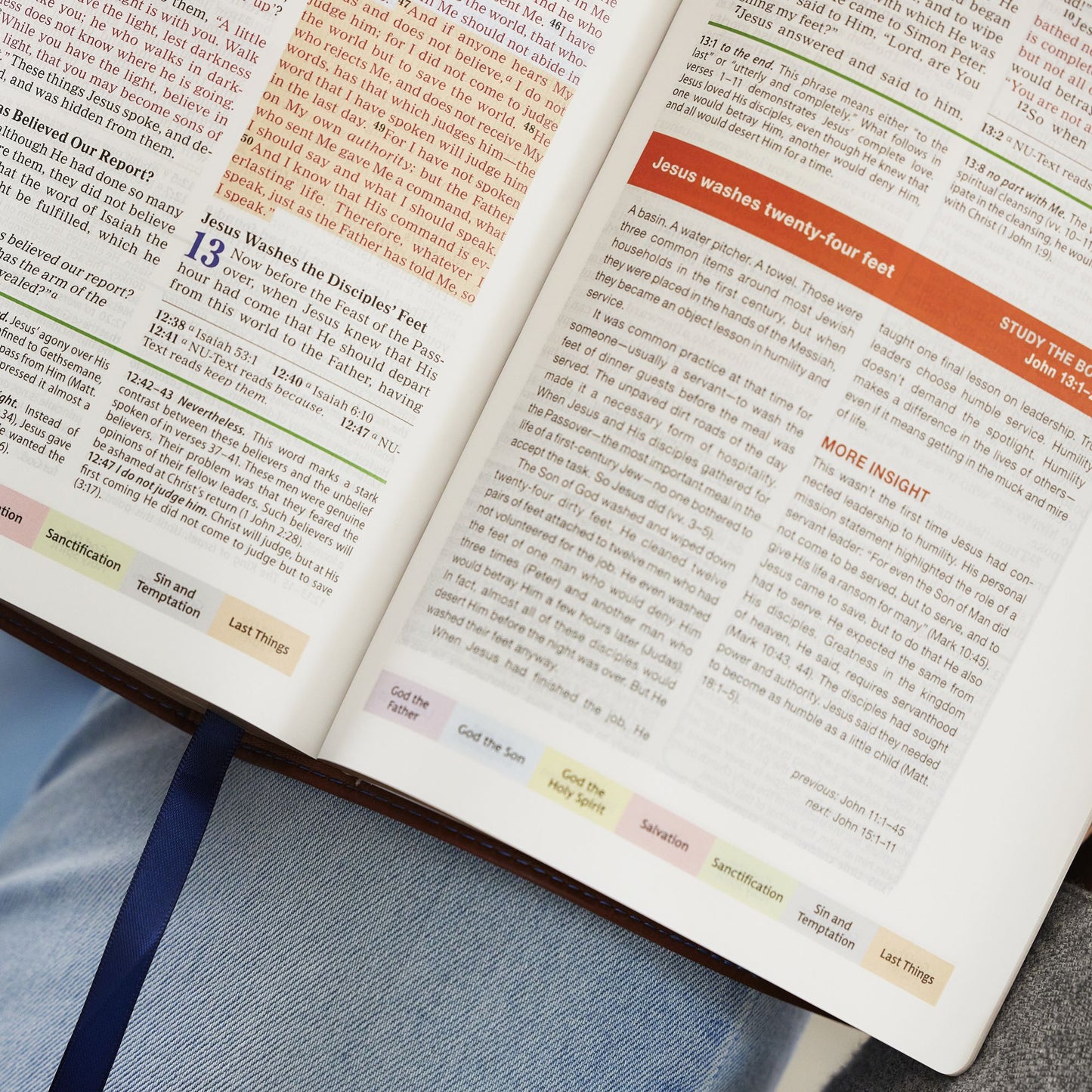 Color Code Study Bible, Revealing God's Truth Color by Color (NKJV, Brown Leathersoft, Red Letter, Thumb Indexed)