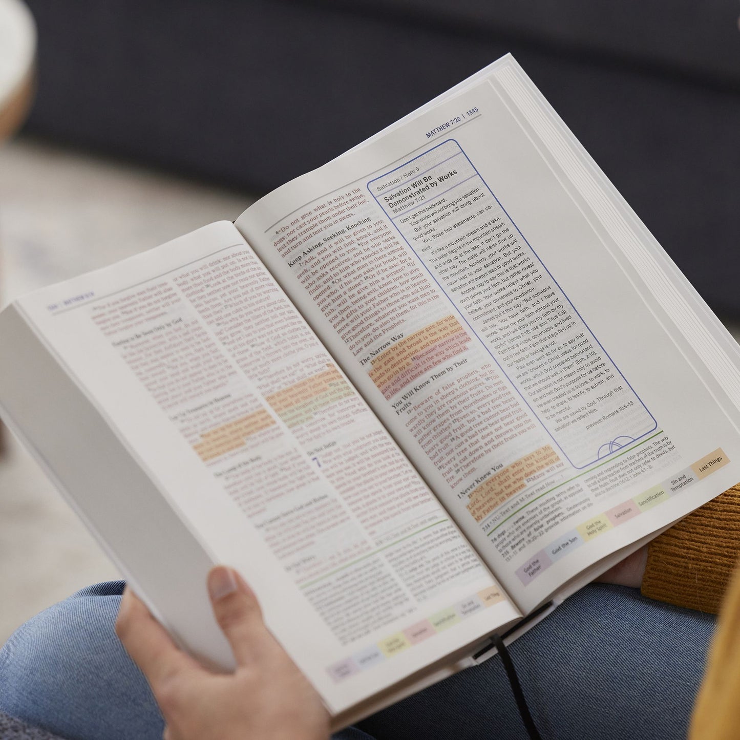 Color Code Study Bible, Revealing God's Truth Color by Color (NKJV, Brown Leathersoft, Red Letter, Thumb Indexed)