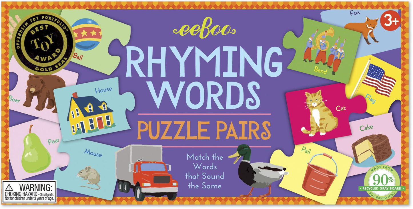 Rhyming Words Puzzle Pairs