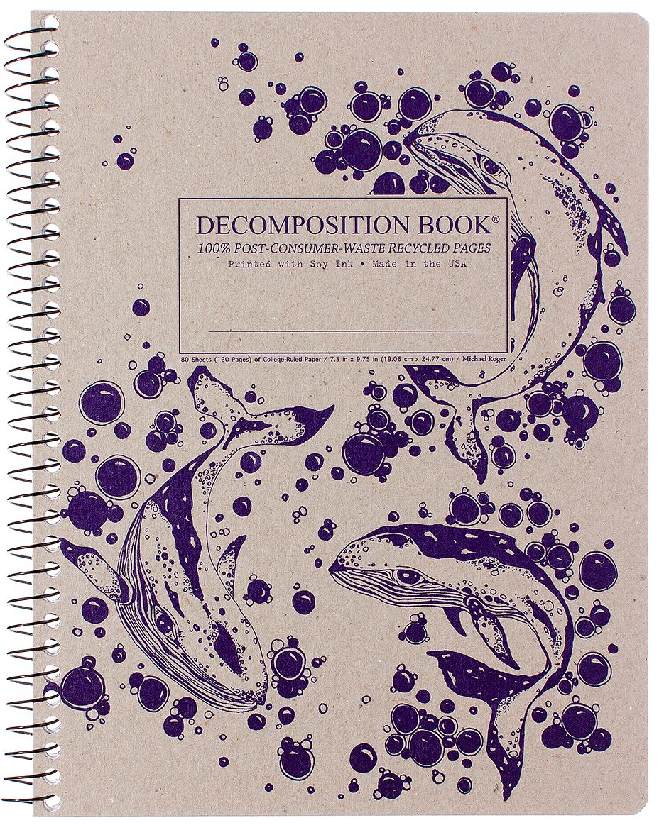 Humpback Whales Coilbound Large Decomposition Book