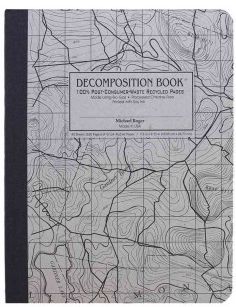 Topographical Map Decomposition Book : Grid-ruled Composition Notebook With 100% Post-consumer-waste Recycled Pages