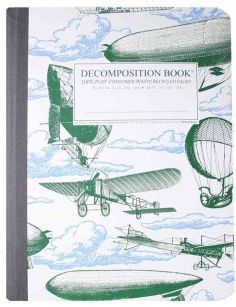 Airships Decomposition Book : College-Ruled Composition Notebook With 100% Post-Consumer-Waste Recycled Pages