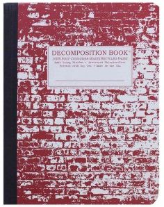 Brick in the Wall Decomposition Book : Blank (Unruled) Composition Notebook With 100% Post-consumer-waste Recycled Pages