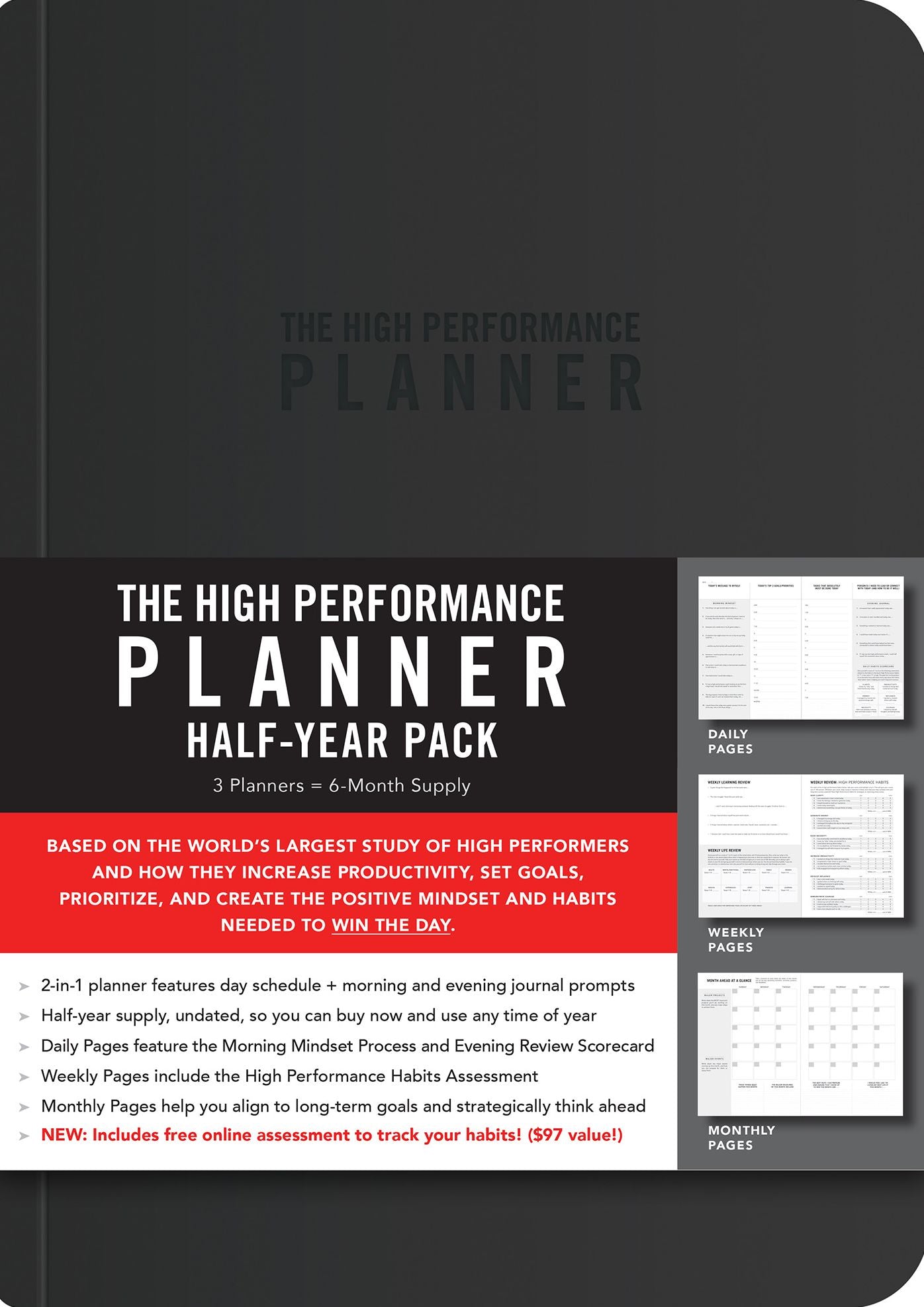 The High Performance Planner Half-Year Pack: 3 Planners = 6-Month Supply