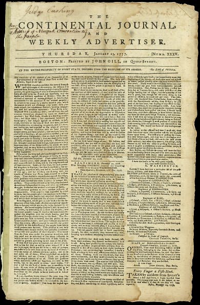 Reporting the Revolutionary War: Before It Was History, It Was News