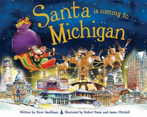 Santa Is Coming to Michigan (PagePerfect NOOK Book)