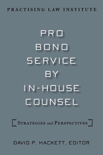 Pro Bono Service by In-house Counsel