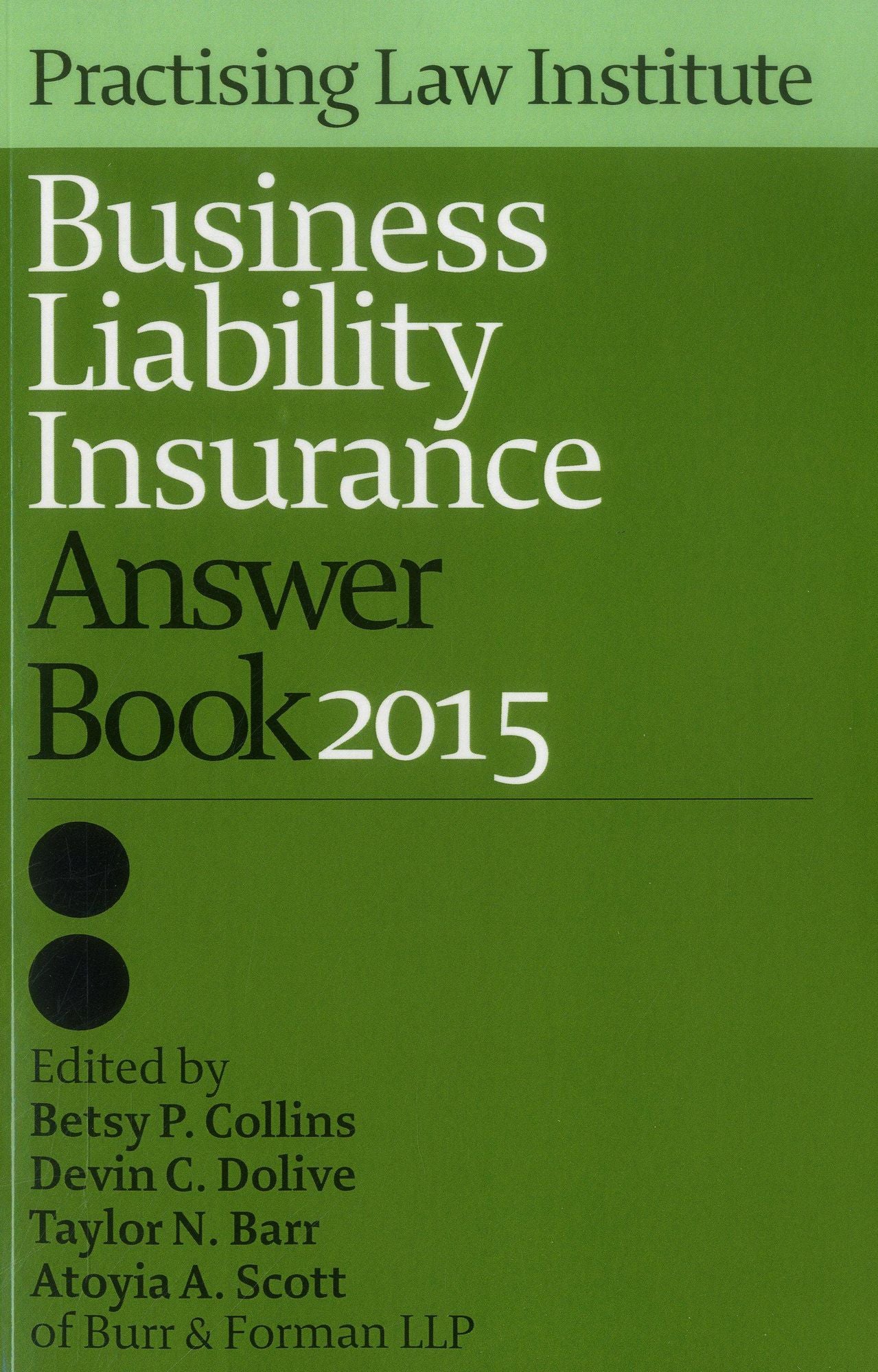 Business Liability Insurance Answer Book 2015