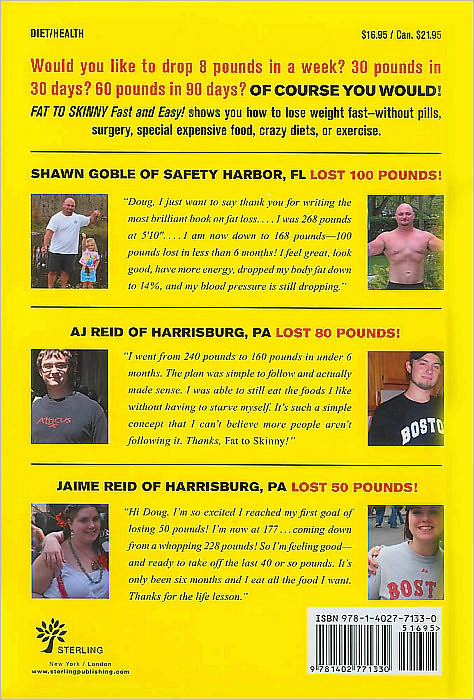 FAT TO SKINNY Fast and Easy!: Eat Great, Lose Weight, and Lower Blood Sugar Without Exercise