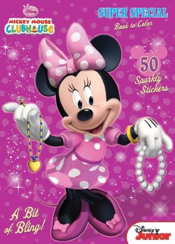Disney Junior Minnie Mouse Super Special Book to Color - A Bit of Bling!