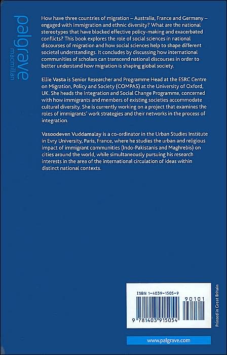 International Migration and the Social Sciences: Confronting National Experiences in Australia, France and Germany
