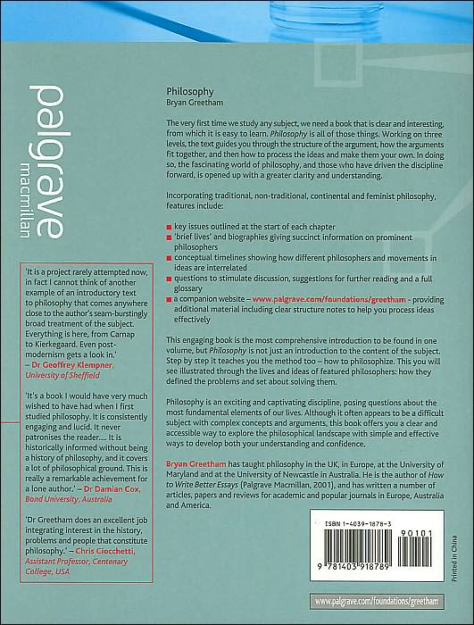 Philosophy (Palgrave Foundation Series)
