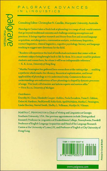 Phonology in Context