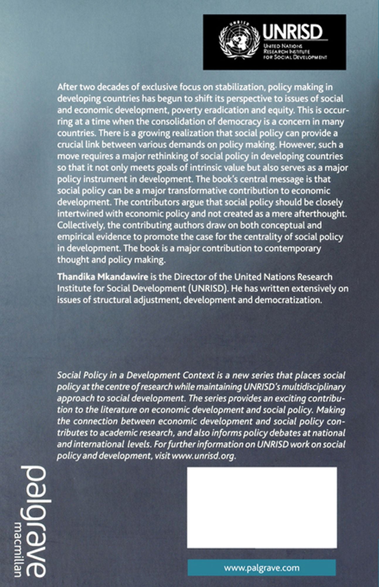 Social Policy in a Development Context