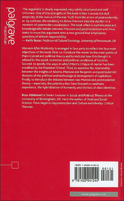 Marxism after Modernity: Politics, Technology and Social Transformation