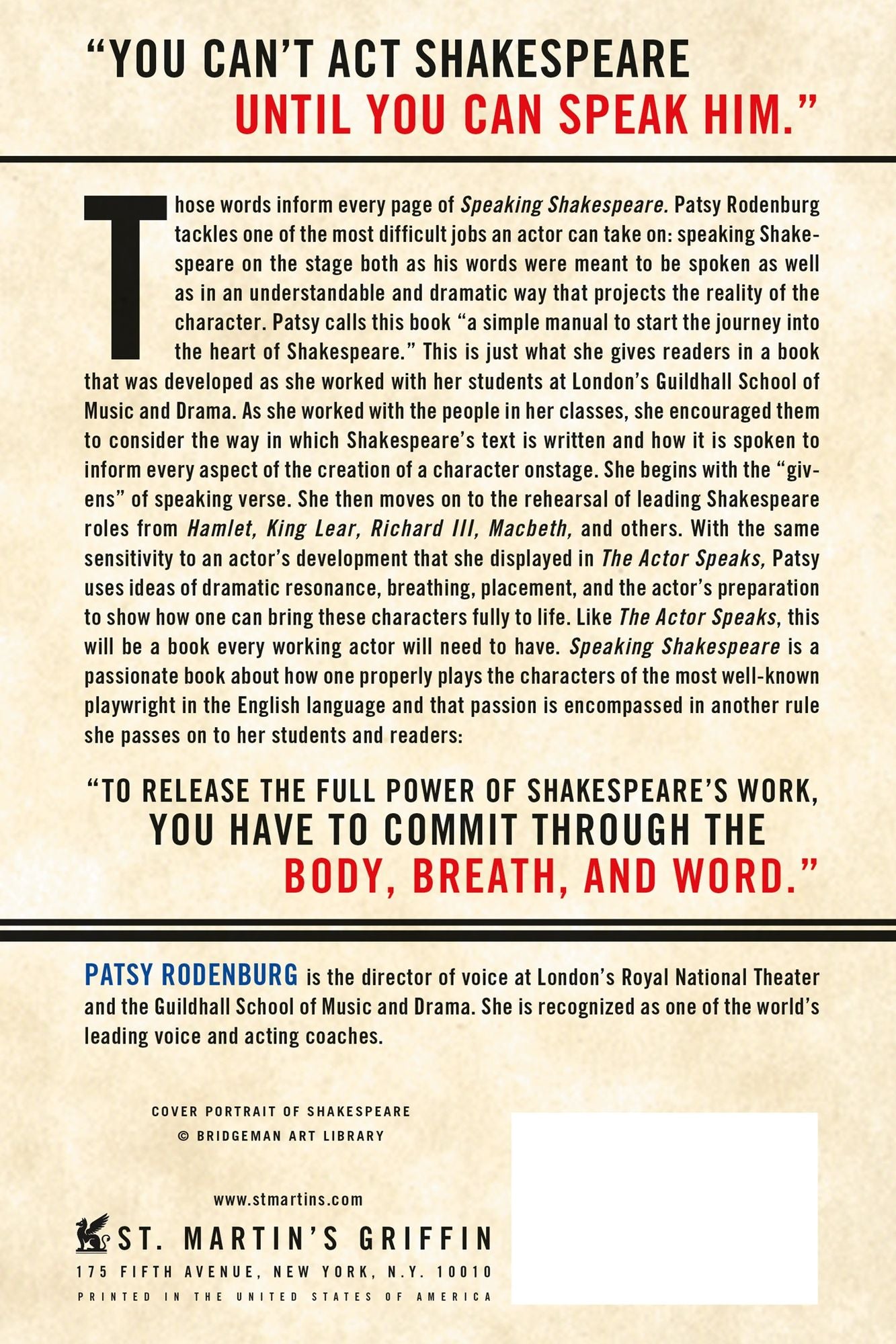 Speaking Shakespeare