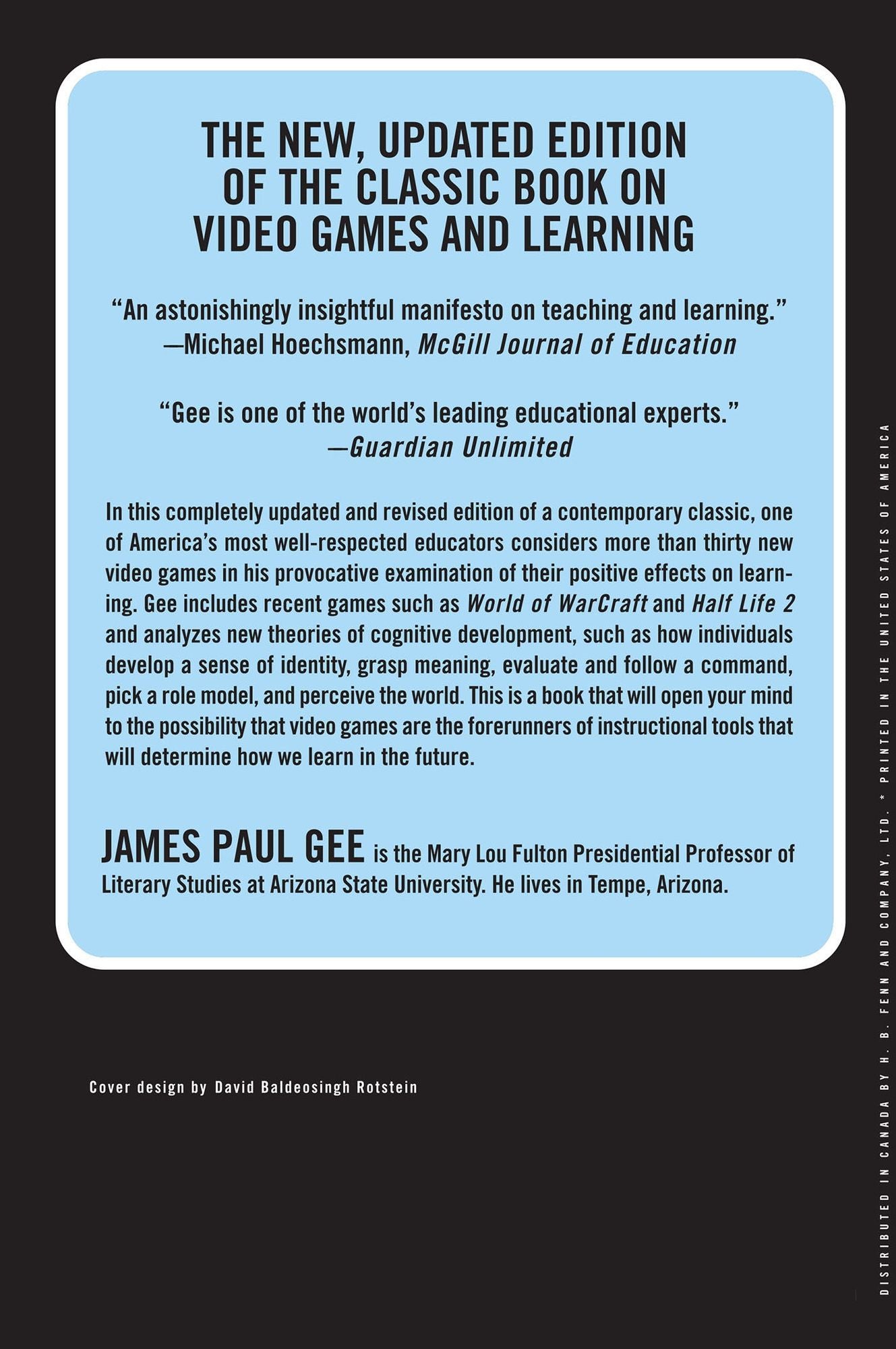 What Video Games Have to Teach Us about Learning and Literacy. Second Edition: Revised and Updated Edition
