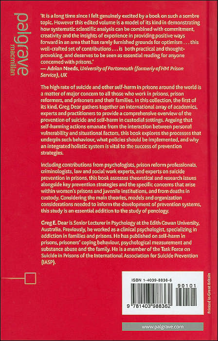 Preventing Suicide and Other Self-Harm in Prison