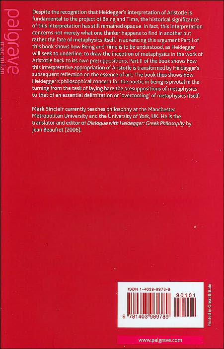 Heidegger, Aristotle and the Work of Art: Poeisis in Being