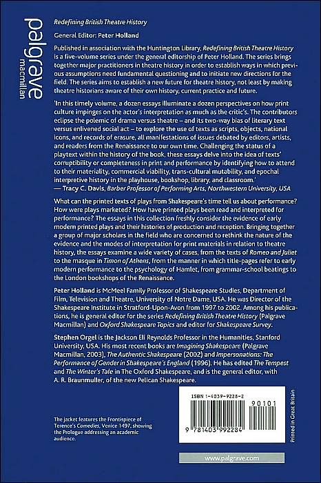 From Performance to Print in Shakespeare's England (Redefining British Theatre History Series)