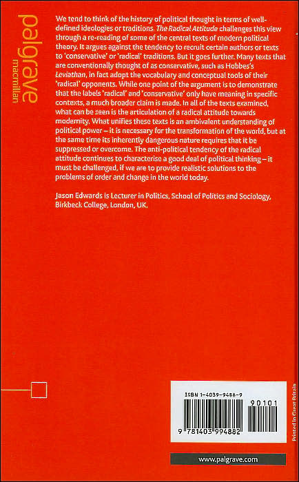 The Radical Attitude and Modern Political Theory