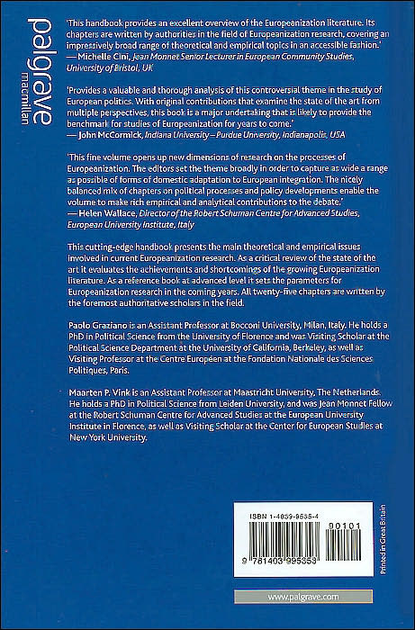 Europeanization: New Research Agendas