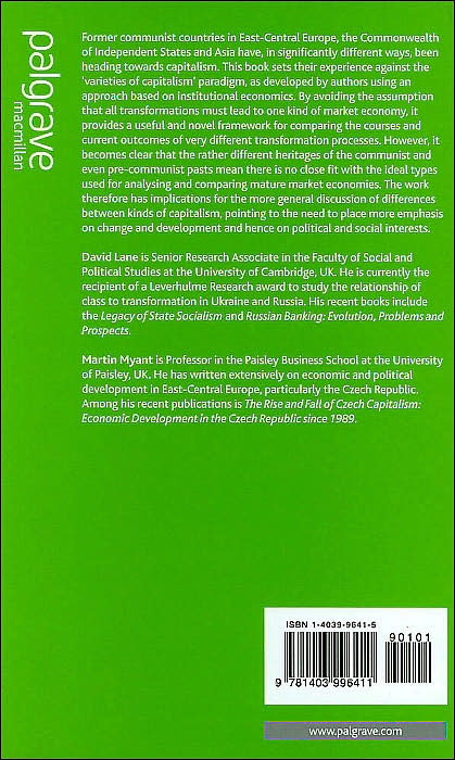 Varieties of Capitalism in Post-Communist Countries