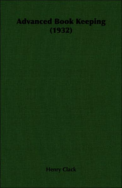 Advanced Book Keeping (1932)