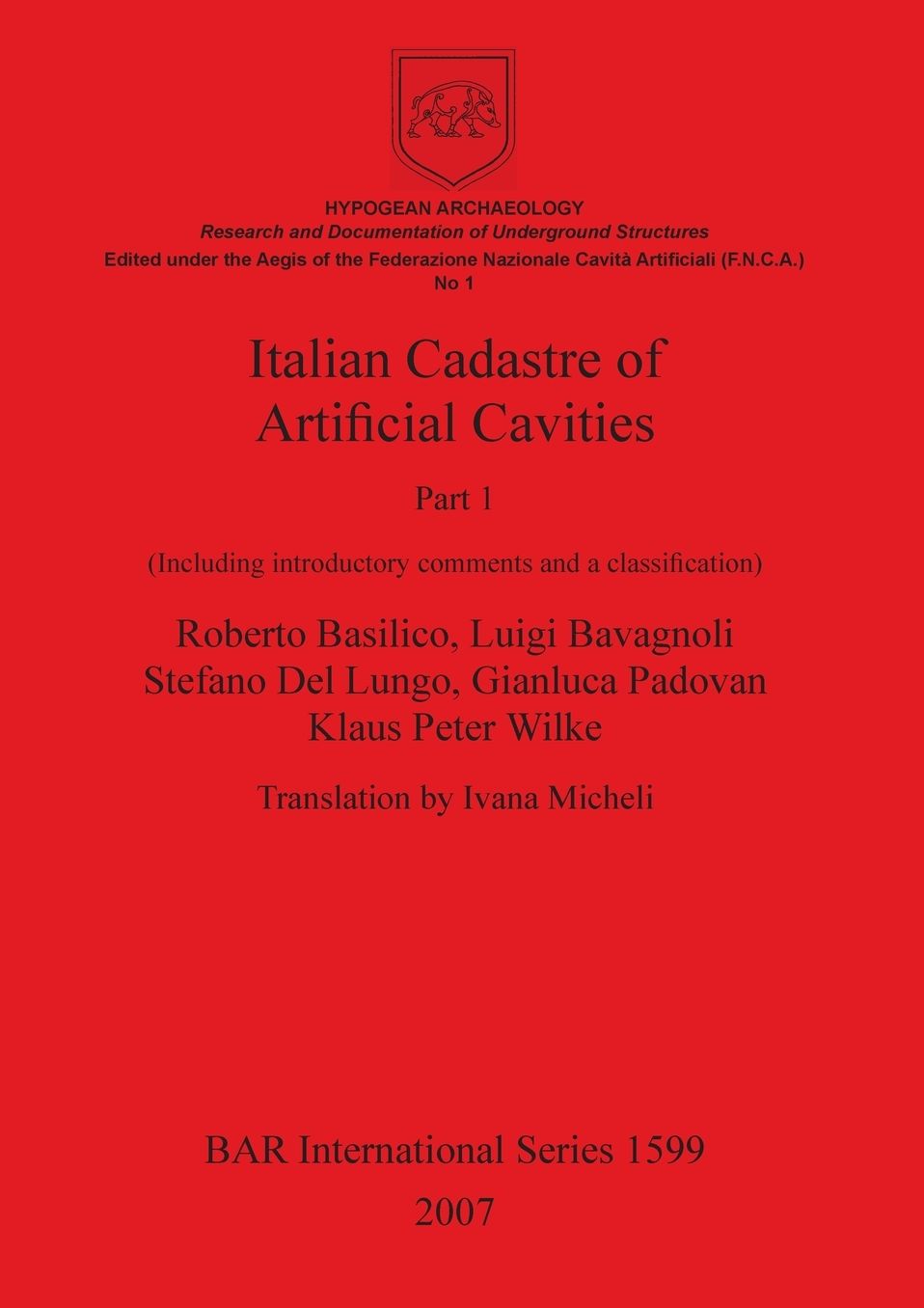 Italian Cadastre of Artificial Cavities