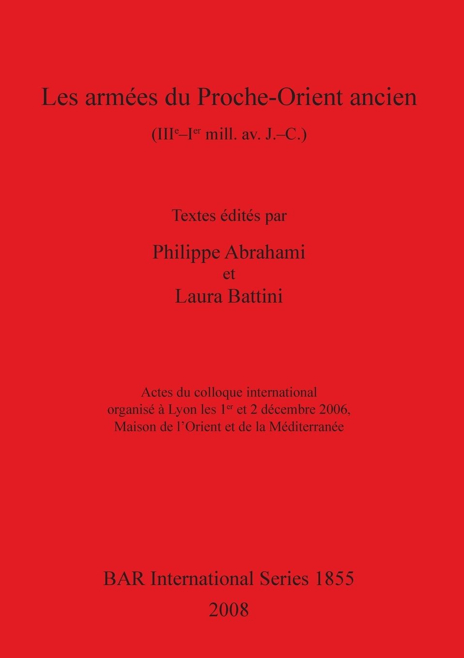 Armees du Proche-Orient Ancien BAR IS1855