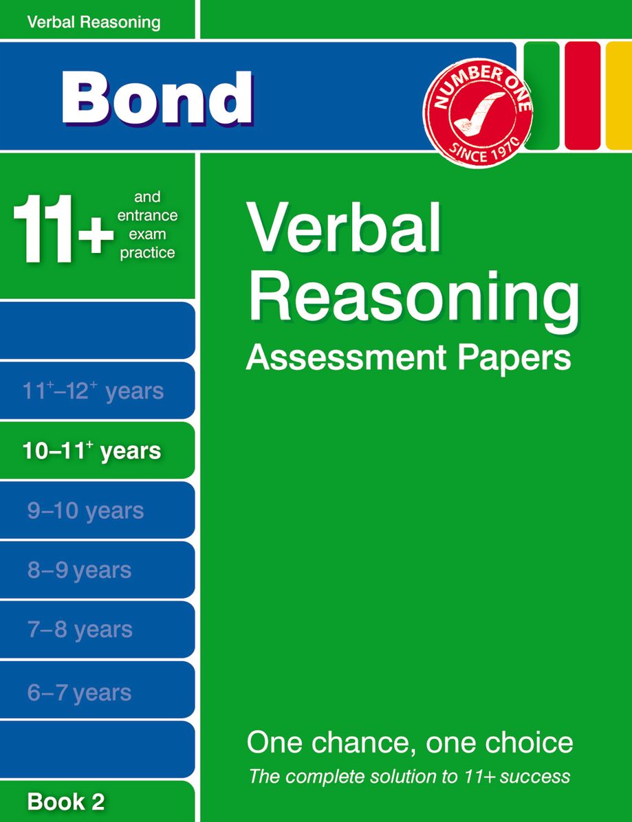 Bond Verbal Reasoning Assessment Papers 10-11+ Years Book 2