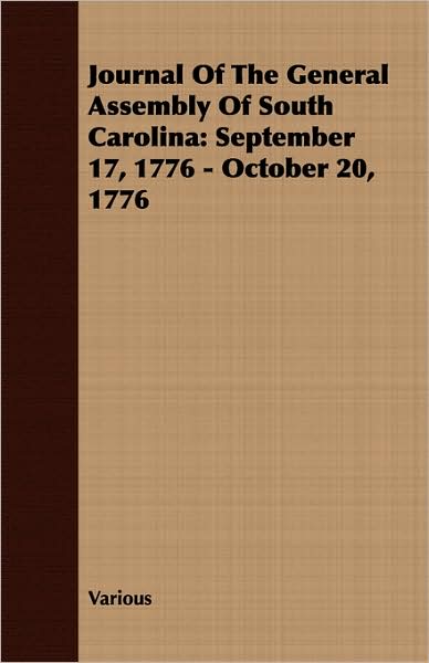 Journal Of The General Assembly Of South Carolina
