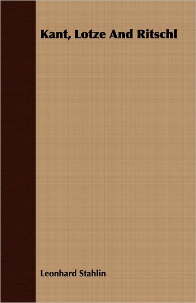 Kant, Lotze and Ritschl