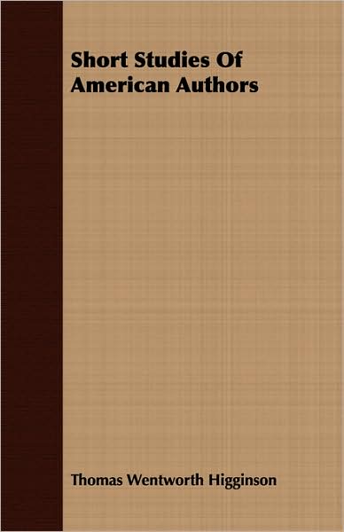 Short Studies Of American Authors