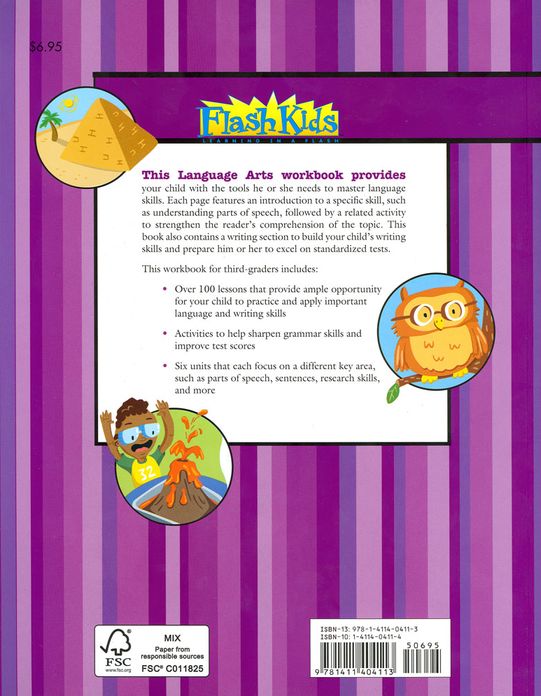 Language Arts, Grade 3 (Flash Kids Language Arts Series)