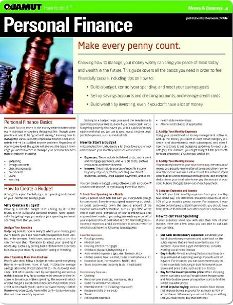 Personal Finance (Quamut)