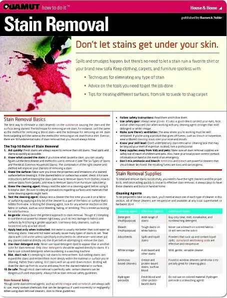 Stain Removal (Quamut)