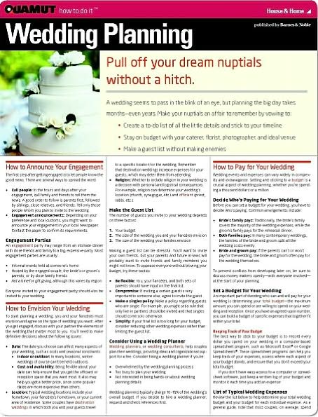 Wedding Planning (Quamut)