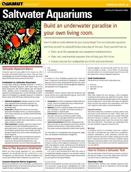 Saltwater Aquariums (Quamut)