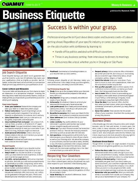 Business Etiquette (Quamut)
