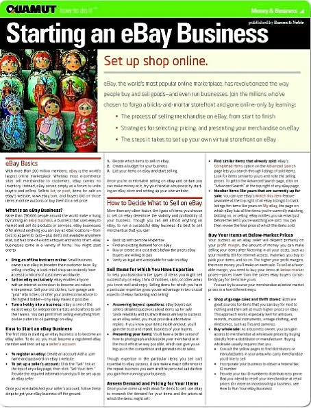 Starting an eBay Business (Quamut)