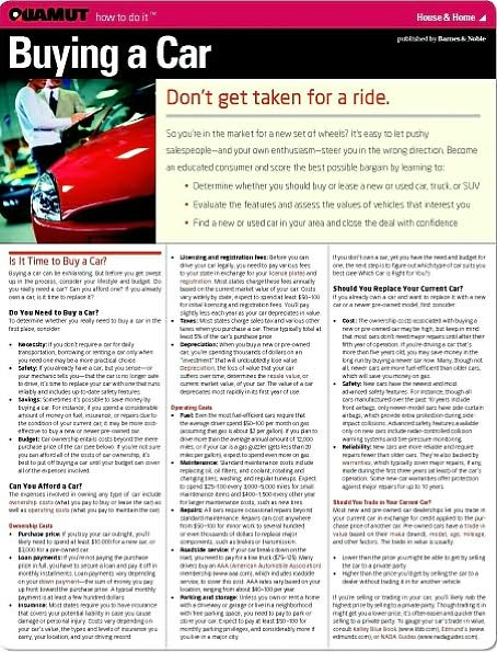 Buying a Car (Quamut)