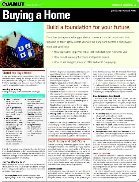Buying a Home (Quamut)